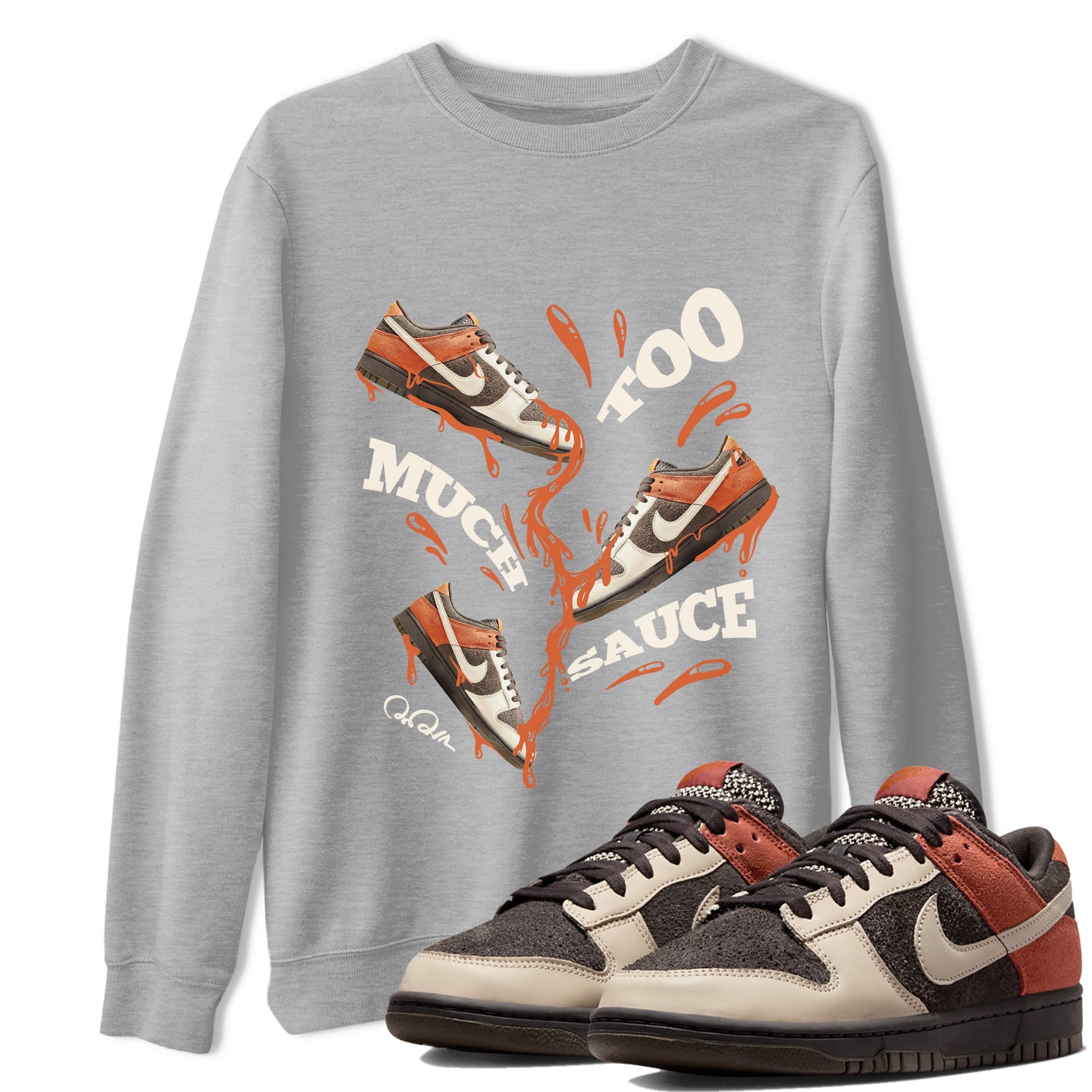 Dunk Red Panda shirt to match jordans Too Much Sauce sneaker tees Nike Dunk LowRed Panda SNRT Sneaker Release Tees Unisex Heather Grey 1 T-Shirt