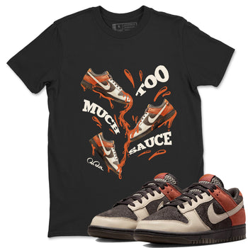 Dunk Red Panda shirt to match jordans Too Much Sauce sneaker tees Nike Dunk LowRed Panda SNRT Sneaker Release Tees Unisex Black 1 T-Shirt