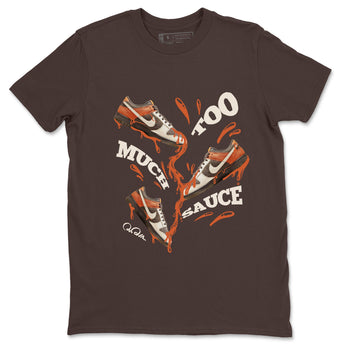 Dunk Red Panda shirt to match jordans Too Much Sauce sneaker tees Nike Dunk LowRed Panda SNRT Sneaker Release Tees Unisex Dark Chocolate 2 T-Shirt