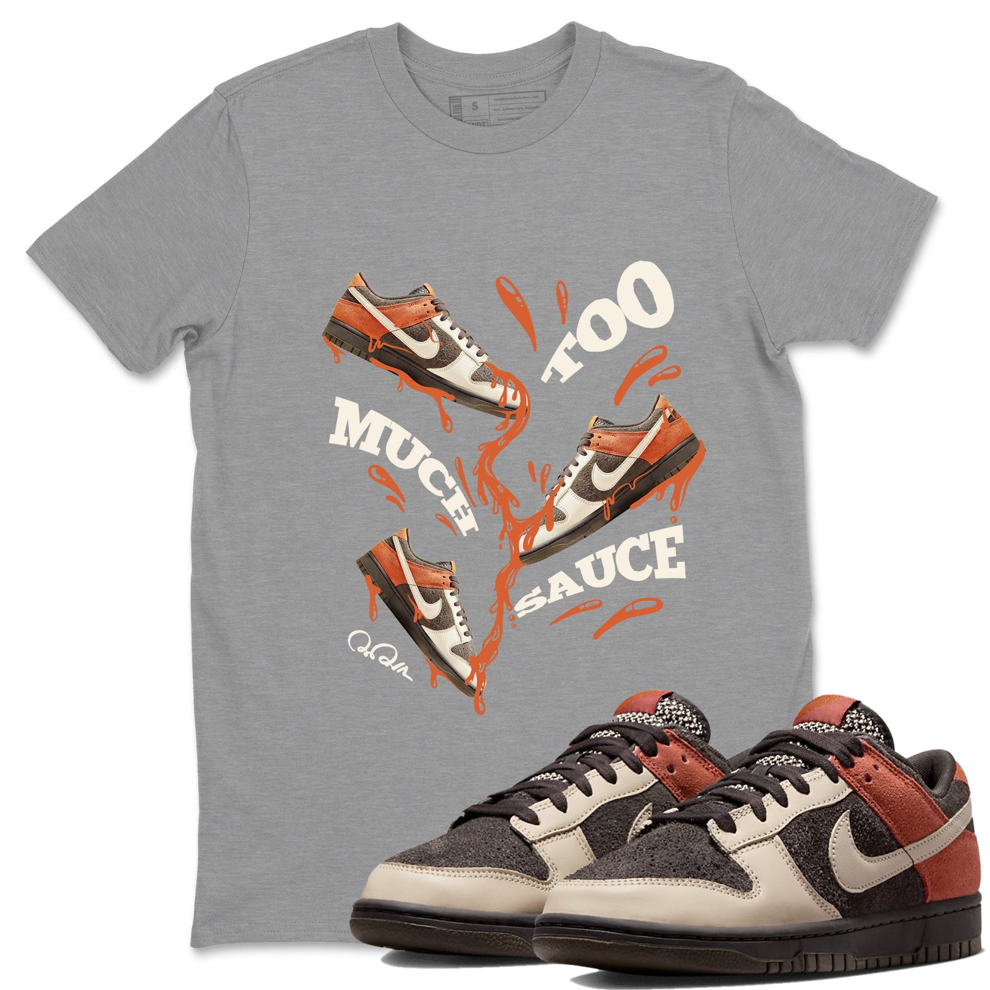 Dunk Red Panda shirt to match jordans Too Much Sauce sneaker tees Nike Dunk LowRed Panda SNRT Sneaker Release Tees Unisex Heather Grey 1 T-Shirt