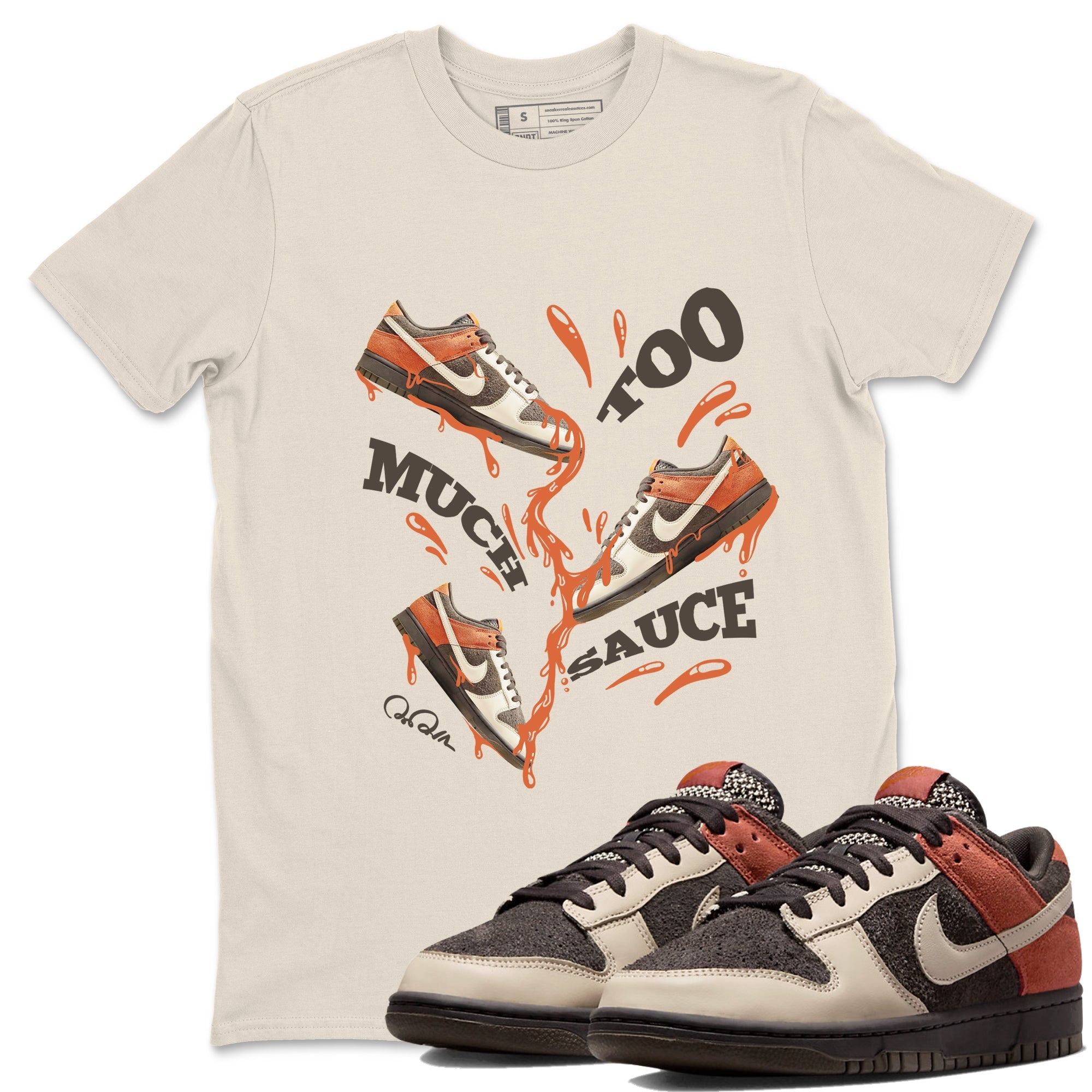 Dunk Red Panda shirt to match jordans Too Much Sauce sneaker tees Nike Dunk LowRed Panda SNRT Sneaker Release Tees Unisex Natural 1 T-Shirt