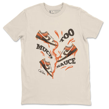 Dunk Red Panda shirt to match jordans Too Much Sauce sneaker tees Nike Dunk LowRed Panda SNRT Sneaker Release Tees Unisex Natural 2 T-Shirt