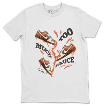 Dunk Red Panda shirt to match jordans Too Much Sauce sneaker tees Nike Dunk LowRed Panda SNRT Sneaker Release Tees Unisex White 2 T-Shirt