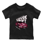 Air Jordan 1 Metallic Burgundy shirt to match jordans Touge Drift sneaker tees AJ1 Metallic Burgundy SNRT Sneaker Release Tees Baby Toddler Black 2 T-Shirt