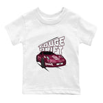 Air Jordan 1 Metallic Burgundy shirt to match jordans Touge Drift sneaker tees AJ1 Metallic Burgundy SNRT Sneaker Release Tees Baby Toddler White 2 T-Shirt