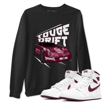 Air Jordan 1 Metallic Burgundy shirt to match jordans Touge Drift sneaker tees AJ1 Metallic Burgundy SNRT Sneaker Release Tees Unisex Black 1 T-Shirt