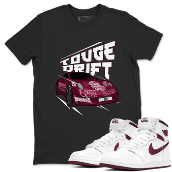 Air Jordan 1 Metallic Burgundy shirt to match jordans Touge Drift sneaker tees AJ1 Metallic Burgundy SNRT Sneaker Release Tees Unisex Black 1 T-Shirt