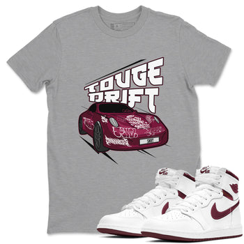 Air Jordan 1 Metallic Burgundy shirt to match jordans Touge Drift sneaker tees AJ1 Metallic Burgundy SNRT Sneaker Release Tees Unisex Heather Grey 1 T-Shirt