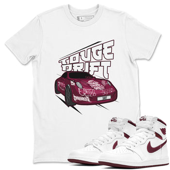 Air Jordan 1 Metallic Burgundy shirt to match jordans Touge Drift sneaker tees AJ1 Metallic Burgundy SNRT Sneaker Release Tees Unisex White 1 T-Shirt
