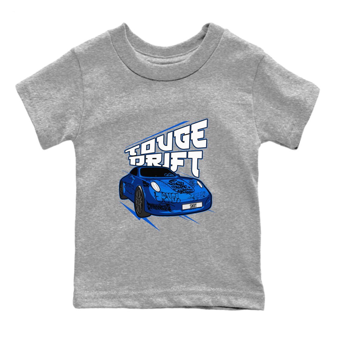 Air Jordan 1 Royal Imagined shirt to match jordans Touge Drift sneaker tees AJ1 Royal Imagined SNRT Sneaker Release Tees Baby Toddler Heather Grey 2 T-Shirt