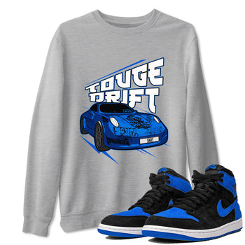 Air Jordan 1 Royal Imagined shirt to match jordans Touge Drift sneaker tees AJ1 Royal Imagined SNRT Sneaker Release Tees Unisex Heather Grey 1 T-Shirt