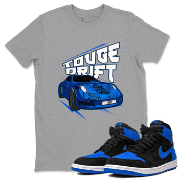 Air Jordan 1 Royal Imagined shirt to match jordans Touge Drift sneaker tees AJ1 Royal Imagined SNRT Sneaker Release Tees Unisex Heather Grey 1 T-Shirt