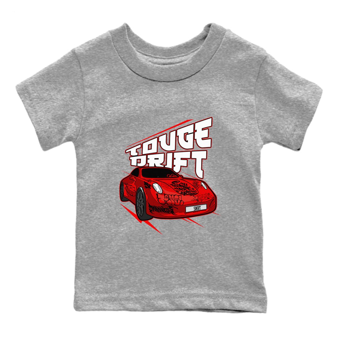 Air Jordan 12 Cherry shirt to match jordans Touge Drift sneaker tees AJ12 Cherry SNRT Sneaker Release Tees Baby Toddler Heather Grey 2 T-Shirt