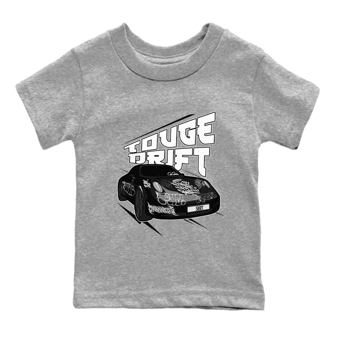 14s Panda shirt to match jordans Touge Drift sneaker tees Air Jordan 14 Panda SNRT Sneaker Release Tees Baby Toddler Heather Grey 2 T-Shirt