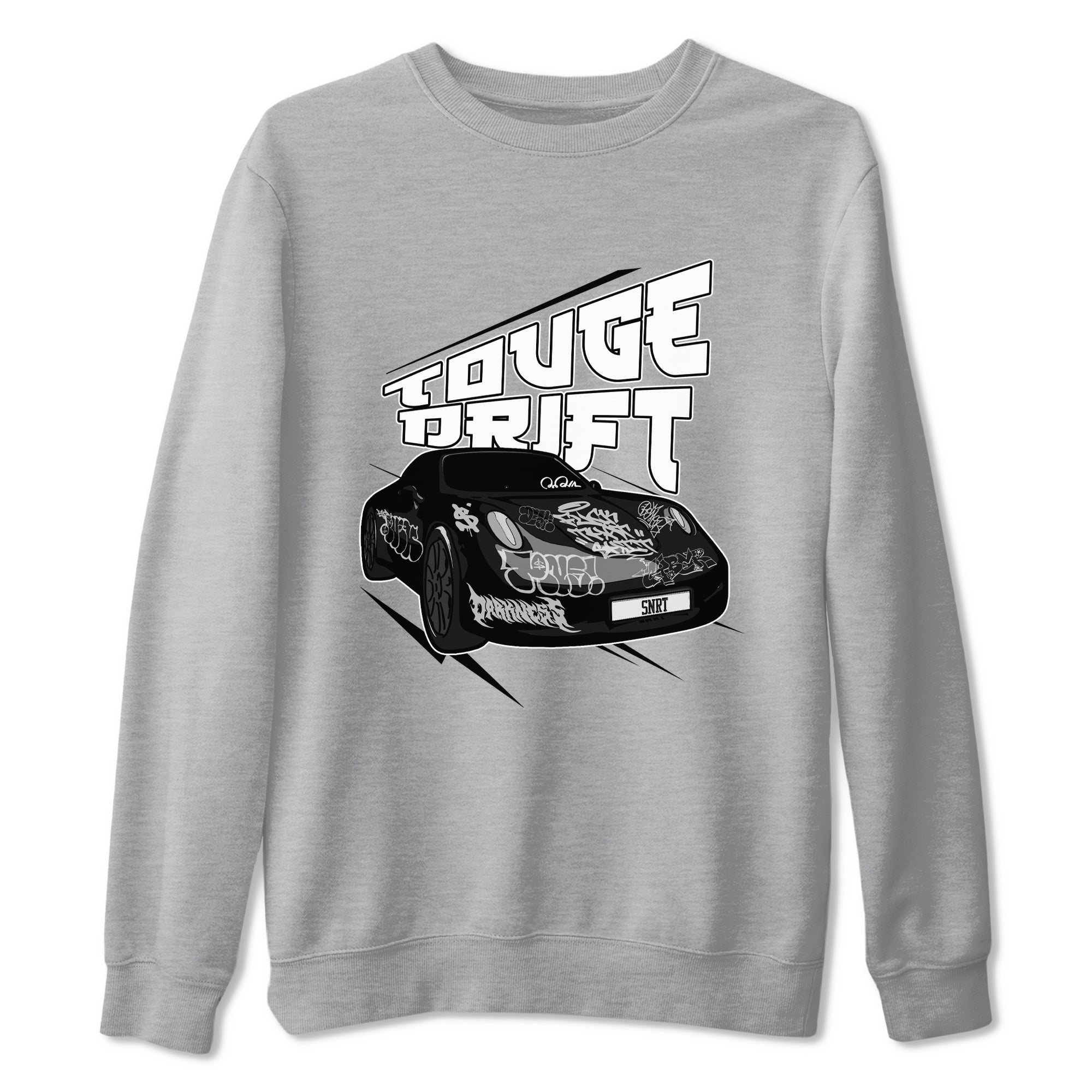 14s Panda shirt to match jordans Touge Drift sneaker tees Air Jordan 14 Panda SNRT Sneaker Release Tees Unisex Heather Grey 2 T-Shirt