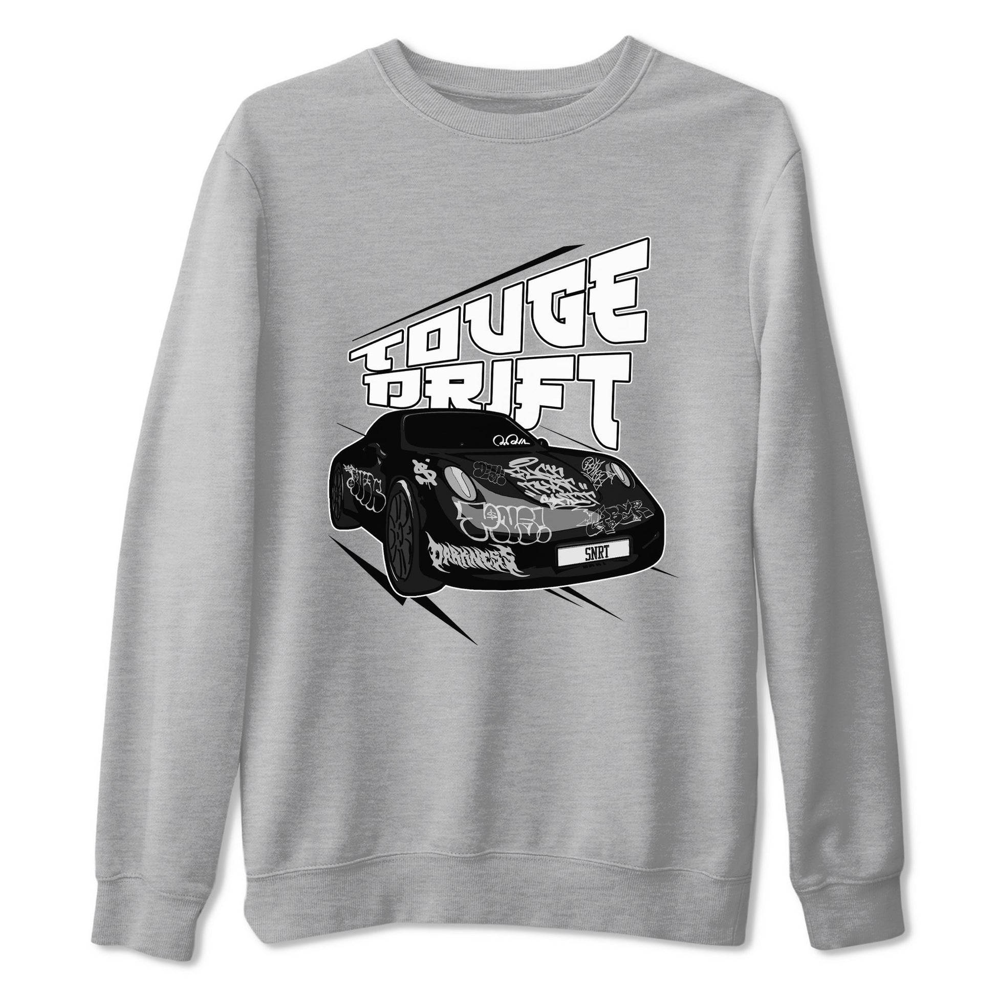 14s Panda shirt to match jordans Touge Drift sneaker tees Air Jordan 14 Panda SNRT Sneaker Release Tees Unisex Heather Grey 2 T-Shirt