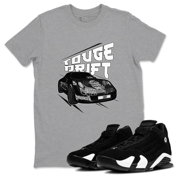 14s Panda shirt to match jordans Touge Drift sneaker tees Air Jordan 14 Panda SNRT Sneaker Release Tees Unisex Heather Grey 1 T-Shirt