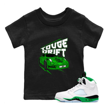 Air Jordan 5 Lucky Green shirt to match jordans Touge Drift sneaker tees AJ5 Lucky Green SNRT Sneaker Release Tees Baby Toddler Black 1 T-Shirt
