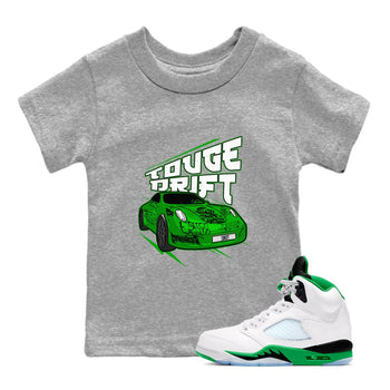 Air Jordan 5 Lucky Green shirt to match jordans Touge Drift sneaker tees AJ5 Lucky Green SNRT Sneaker Release Tees Baby Toddler Heather Grey 1 T-Shirt