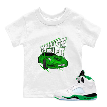 Air Jordan 5 Lucky Green shirt to match jordans Touge Drift sneaker tees AJ5 Lucky Green SNRT Sneaker Release Tees Baby Toddler White 1 T-Shirt