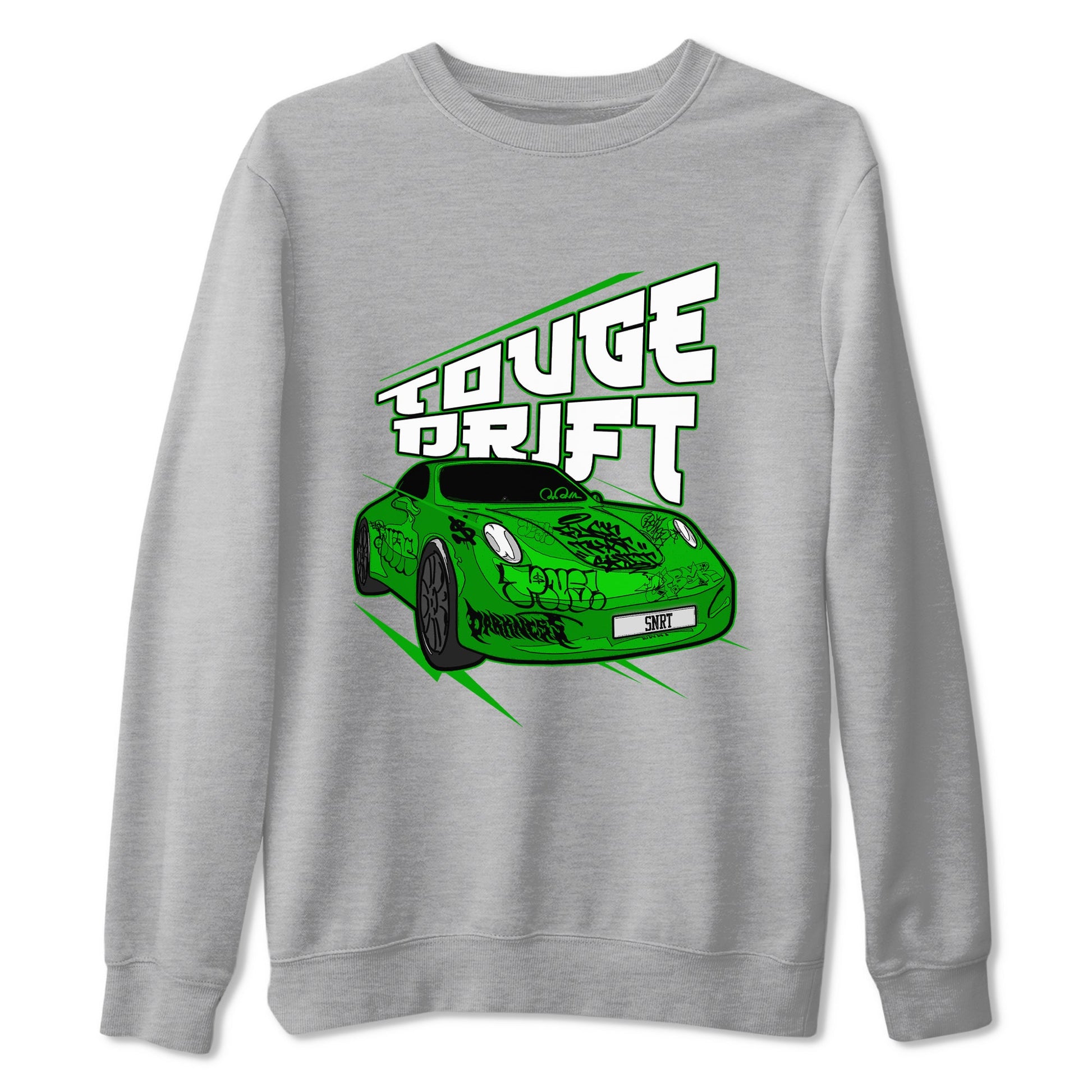 Air Jordan 5 Lucky Green shirt to match jordans Touge Drift sneaker tees AJ5 Lucky Green SNRT Sneaker Release Tees Unisex Heather Grey 2 T-Shirt