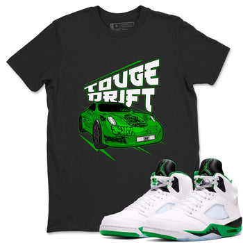 Air Jordan 5 Lucky Green shirt to match jordans Touge Drift sneaker tees AJ5 Lucky Green SNRT Sneaker Release Tees Unisex Black 1 T-Shirt