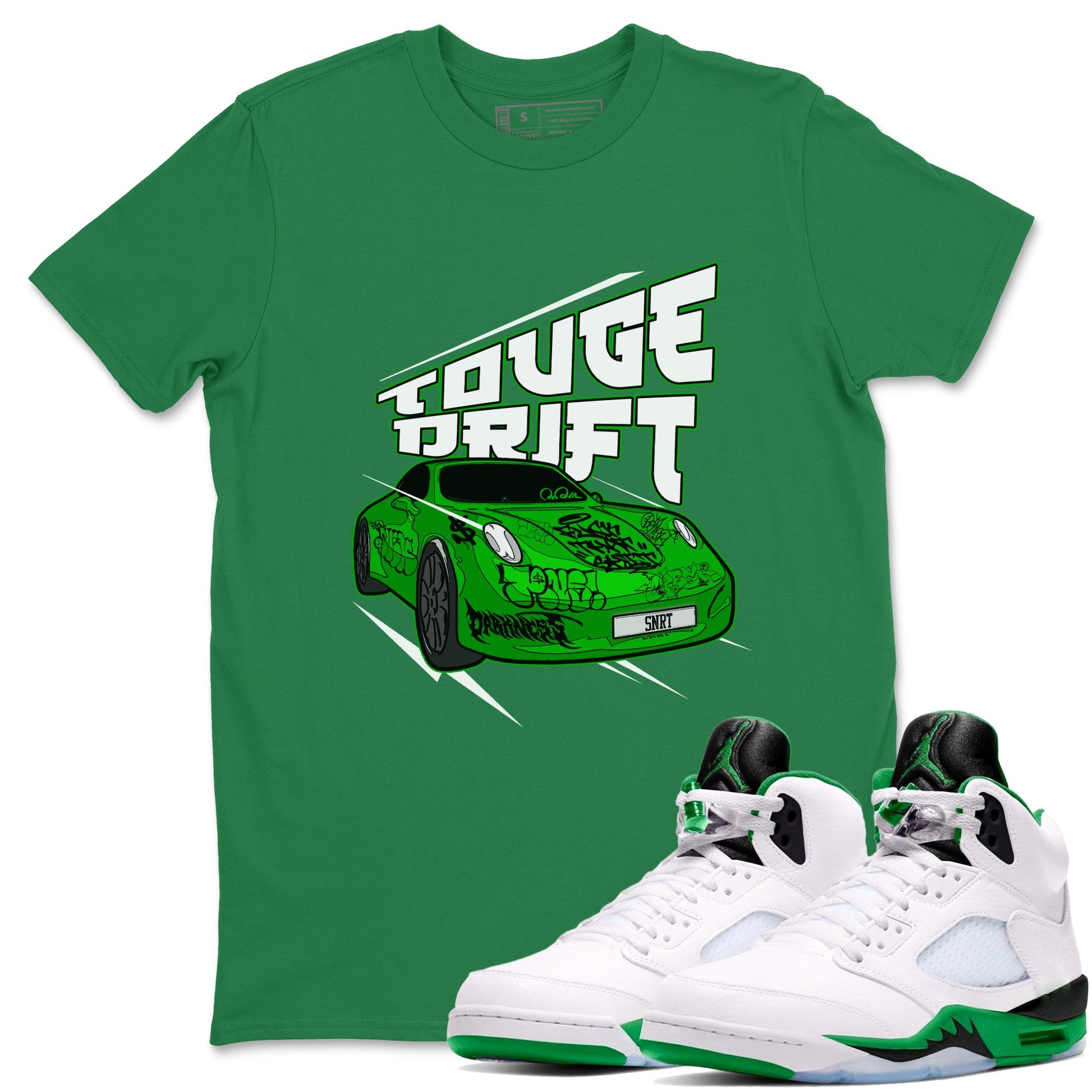 Air Jordan 5 Lucky Green shirt to match jordans Touge Drift sneaker tees AJ5 Lucky Green SNRT Sneaker Release Tees Unisex Kelly Green 1 T-Shirt