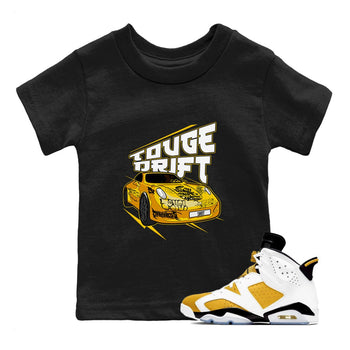 Air Jordan 6 Yellow Ochre shirt to match jordans Touge Drift sneaker tees AJ6 Yellow Ochre SNRT Sneaker Release Tees Baby Toddler Black 1 T-Shirt