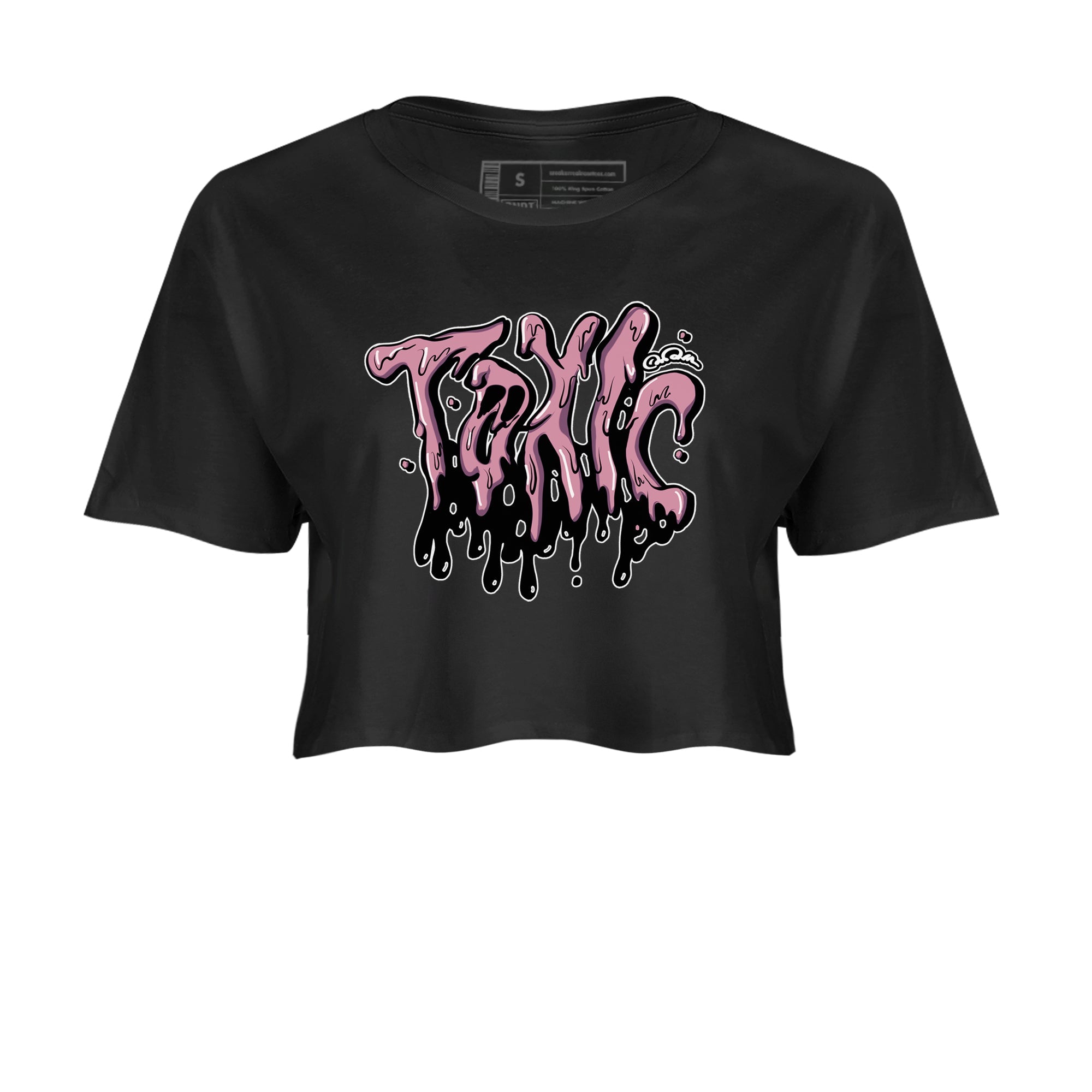 Air Jordan 1 Mauve shirt to match jordans Toxic sneaker tees AJ1Mauve SNRT Sneaker Release Tees Black 2 Crop T-Shirt