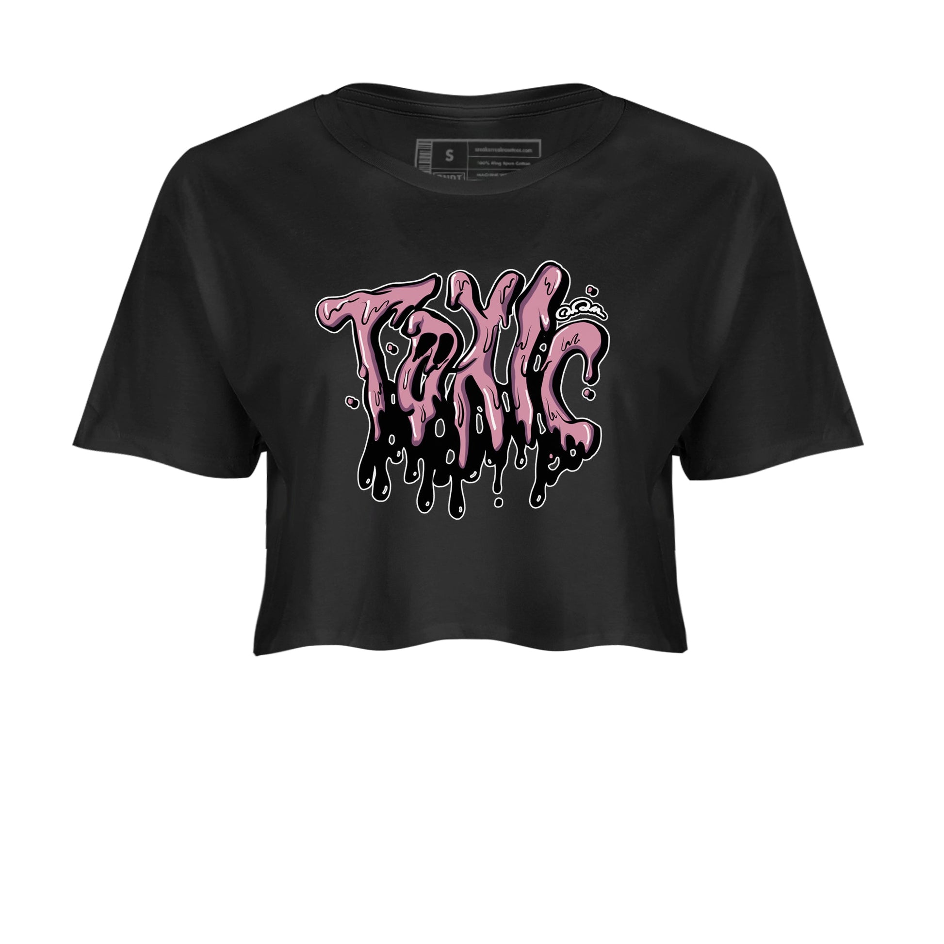 Air Jordan 1 Mauve shirt to match jordans Toxic sneaker tees AJ1Mauve SNRT Sneaker Release Tees Black 2 Crop T-Shirt