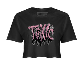 Air Jordan 1 Mauve shirt to match jordans Toxic sneaker tees AJ1Mauve SNRT Sneaker Release Tees Black 2 Crop T-Shirt