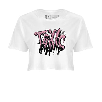 Air Jordan 1 Mauve shirt to match jordans Toxic sneaker tees AJ1Mauve SNRT Sneaker Release Tees White 2 Crop T-Shirt