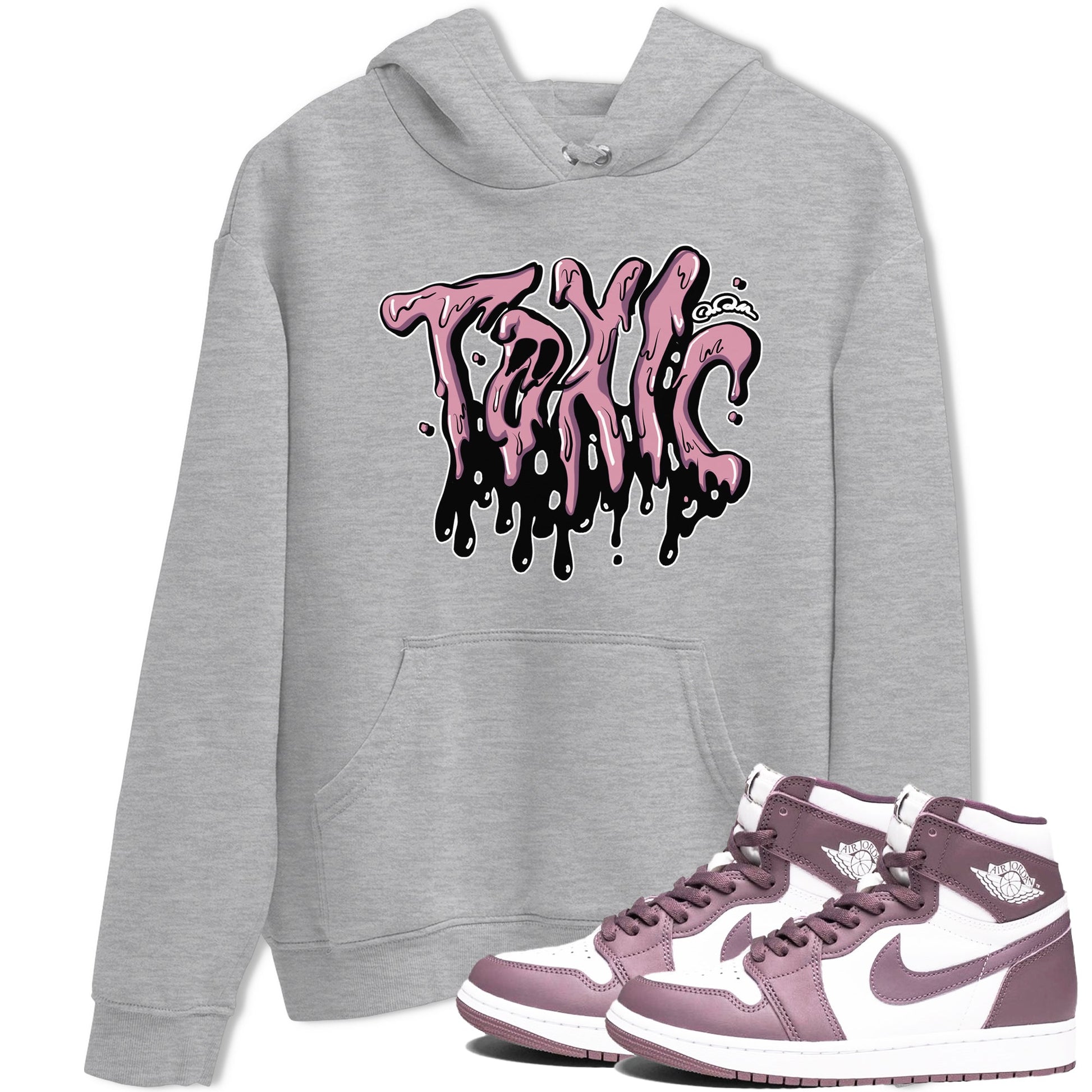 Air Jordan 1 Mauve shirt to match jordans Toxic sneaker tees AJ1Mauve SNRT Sneaker Release Tees Unisex Heather Grey 1 T-Shirt