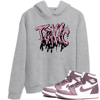 Air Jordan 1 Mauve shirt to match jordans Toxic sneaker tees AJ1Mauve SNRT Sneaker Release Tees Unisex Heather Grey 1 T-Shirt