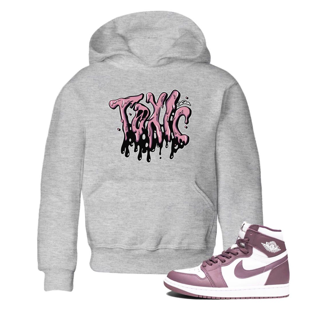 Air Jordan 1 Mauve shirt to match jordans Toxic sneaker tees AJ1Mauve SNRT Sneaker Release Tees Baby Toddler Heather Grey 1 T-Shirt