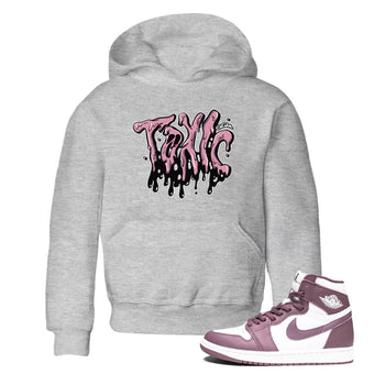 Air Jordan 1 Mauve shirt to match jordans Toxic sneaker tees AJ1Mauve SNRT Sneaker Release Tees Baby Toddler Heather Grey 1 T-Shirt
