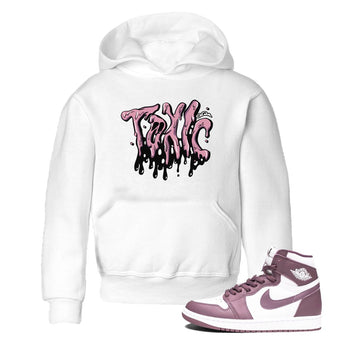 Air Jordan 1 Mauve shirt to match jordans Toxic sneaker tees AJ1Mauve SNRT Sneaker Release Tees Baby Toddler White 1 T-Shirt