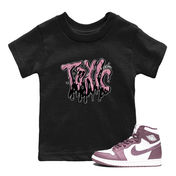 Air Jordan 1 Mauve shirt to match jordans Toxic sneaker tees AJ1Mauve SNRT Sneaker Release Tees Baby Toddler Black 1 T-Shirt