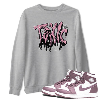 Air Jordan 1 Mauve shirt to match jordans Toxic sneaker tees AJ1Mauve SNRT Sneaker Release Tees Unisex Heather Grey 1 T-Shirt