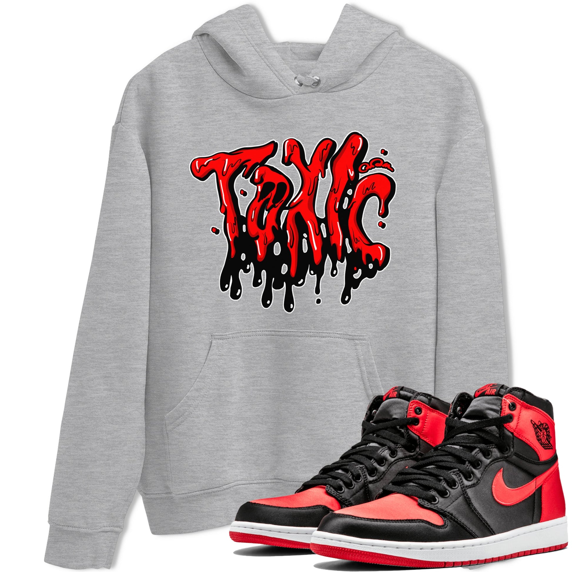 Air Jordan 1 Satin Bred shirt to match jordans Toxic sneaker tees AJ1Satin Bred SNRT Sneaker Release Tees Unisex Heather Grey 1 T-Shirt