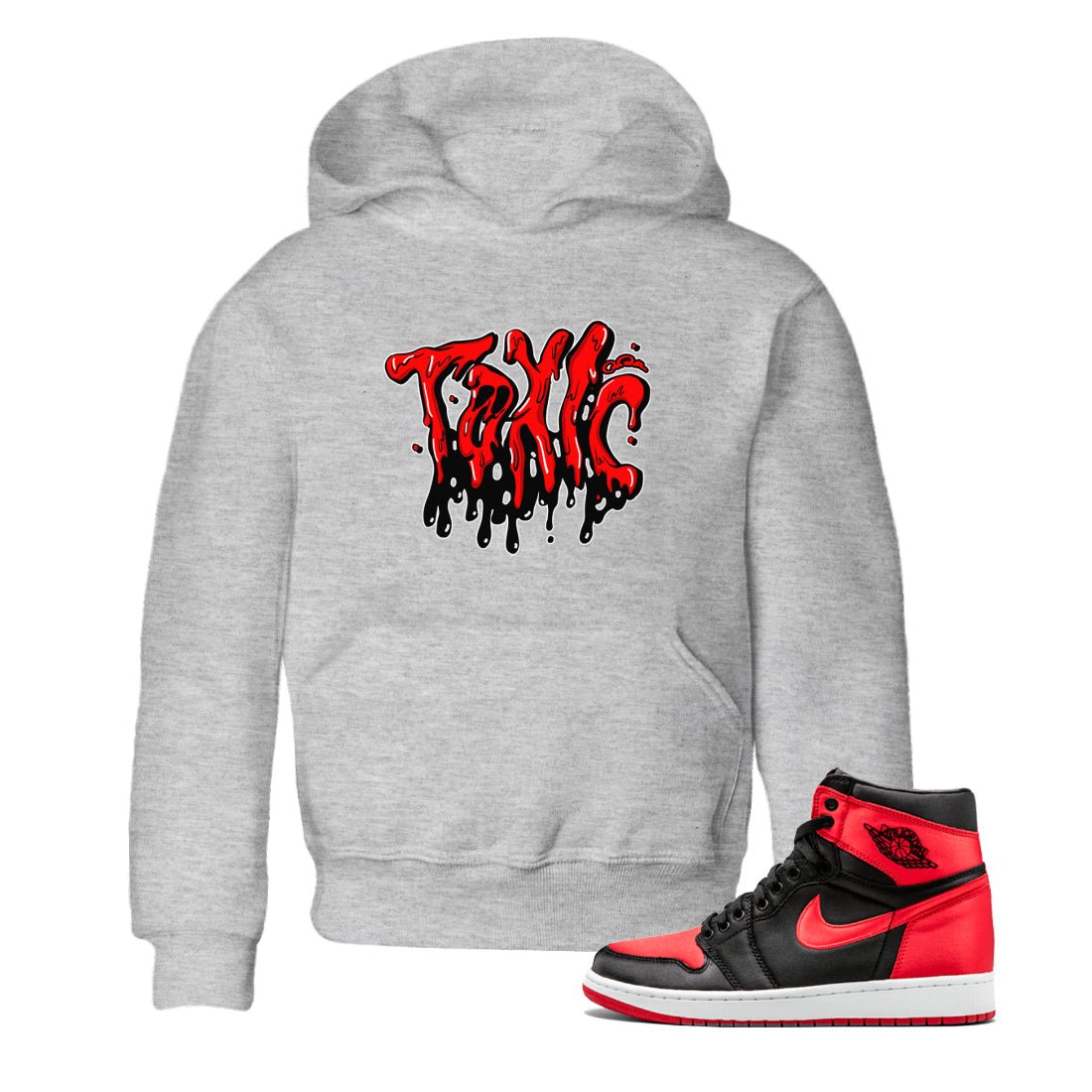 Air Jordan 1 Satin Bred shirt to match jordans Toxic sneaker tees AJ1Satin Bred SNRT Sneaker Release Tees Baby Toddler Heather Grey 1 T-Shirt