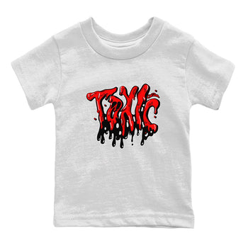 Air Jordan 1 Satin Bred shirt to match jordans Toxic sneaker tees AJ1Satin Bred SNRT Sneaker Release Tees Baby Toddler White 2 T-Shirt