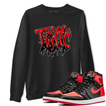 Air Jordan 1 Satin Bred shirt to match jordans Toxic sneaker tees AJ1Satin Bred SNRT Sneaker Release Tees Unisex Black 1 T-Shirt