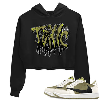Air Jordan 1 Travis Scott Golf shirt to match jordans Toxic sneaker tees AJ1 lowTravis Scott Golf SNRT Sneaker Release Tees Black 1 Crop T-Shirt