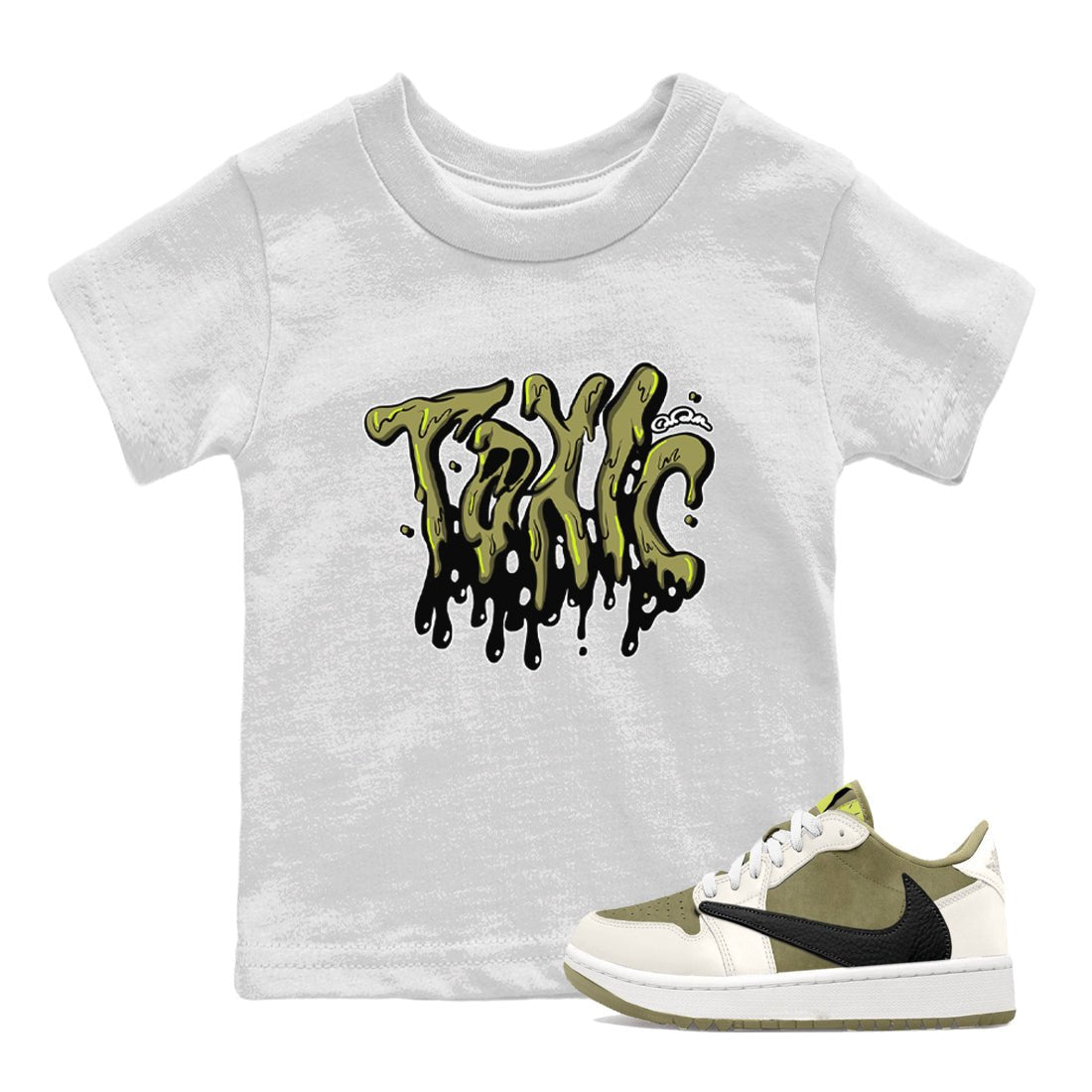 Air Jordan 1 Travis Scott Golf shirt to match jordans Toxic sneaker tees AJ1 lowTravis Scott Golf SNRT Sneaker Release Tees Baby Toddler White 1 T-Shirt