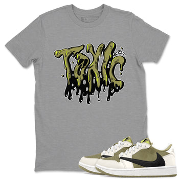 Air Jordan 1 Travis Scott Golf shirt to match jordans Toxic sneaker tees AJ1 lowTravis Scott Golf SNRT Sneaker Release Tees Unisex Heather Grey 1 T-Shirt