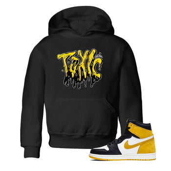 1s Yellow Ochre shirt to match jordans Toxic sneaker tees Air Jordan 1 Yellow Ochre SNRT sneaker release tees baby toddler Black 1 cotton Shirt