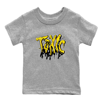 1s Yellow Ochre shirt to match jordans Toxic sneaker tees Air Jordan 1 Yellow Ochre SNRT sneaker release tees baby toddler Heather Grey 2 cotton Shirt