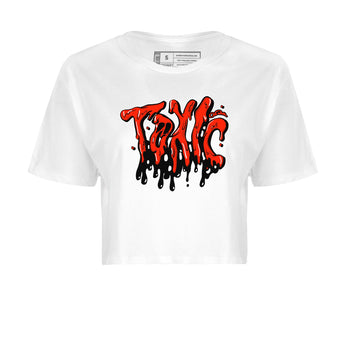 Air Jordan 12 Brilliant Orange Sneaker Match Tees Toxic Sneaker Tees AJ12 Brilliant Orange Sneaker Release Tees Women's Shirts White 2