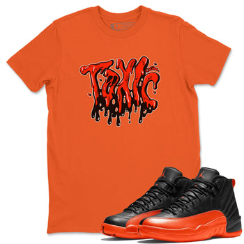 Air Jordan 12 Brilliant Orange Sneaker Match Tees Toxic Sneaker Tees AJ12 Brilliant Orange Sneaker Release Tees Unisex Shirts Orange 1